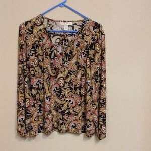 Elegant Paisley Print Blouse